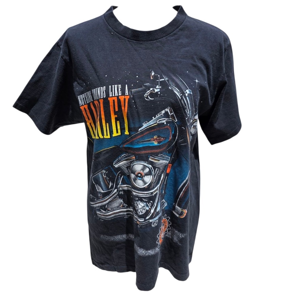 Harley Davidson vintage Graphic Tee Motorcycle Biker Short Sleeve T-Shirt